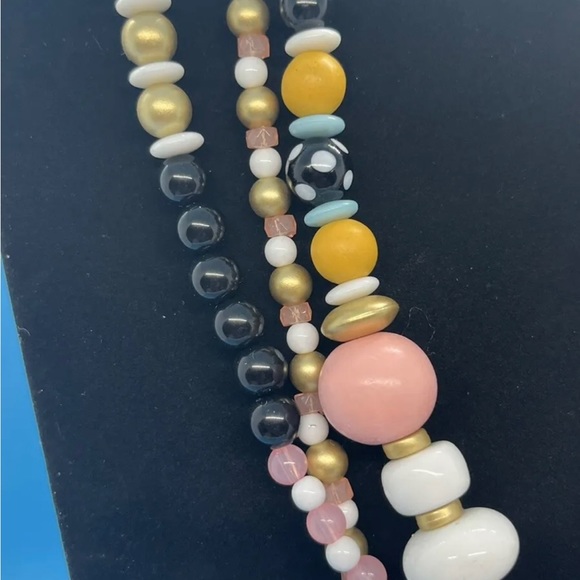 Plunder POPPY ALICE Necklace Multi-colored bead strands with removable pendant - Picture 4 of 9